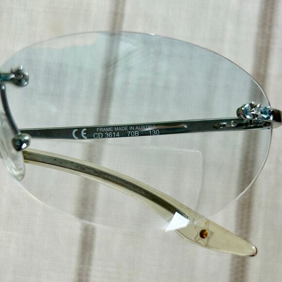 Christian Dior Rimless Bifocal  Eyeglasses Clear Lens CD3614 70B 130 - Picture 7 of 16